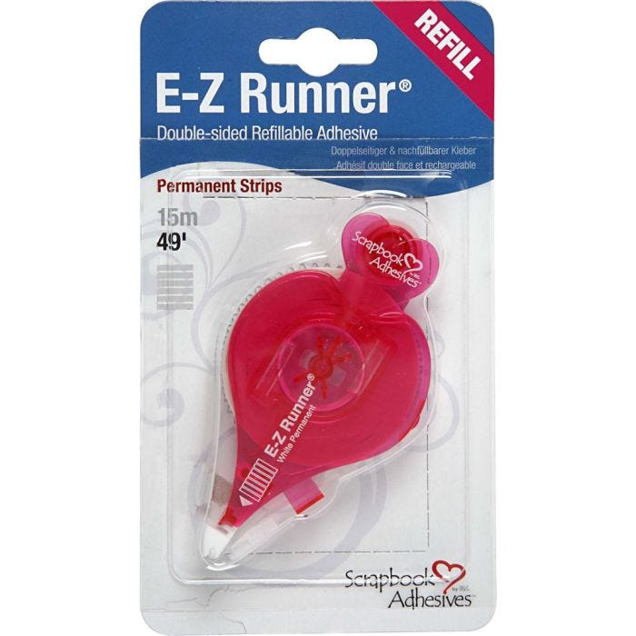 E-Z Runner® - ricarica, strisce, permanente, L: 8 mm, 15 m/ 1 rot.
