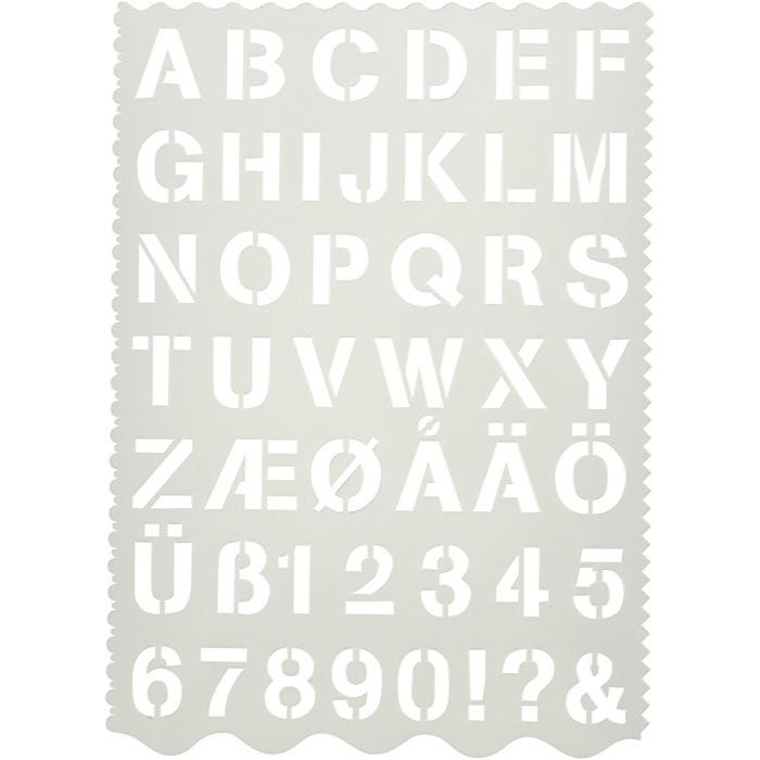 Maschera con lettere e numeri, lettere e numeri, H: 25 mm, foglio 21x29 cm, 1 pz