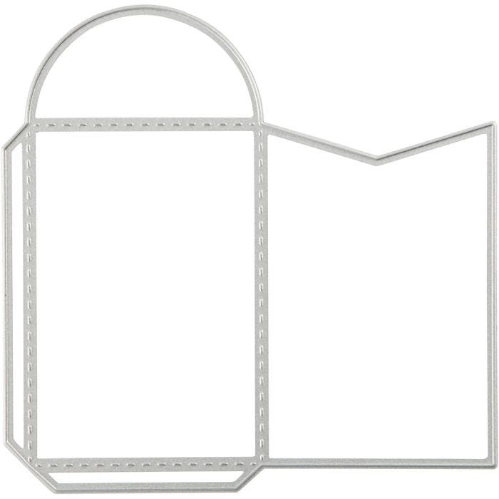 Mascherina per embossing e fustella, busta, misura 8,5x5,5 cm, 1 pz