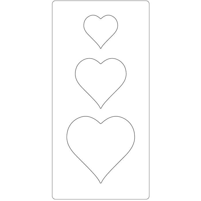 Fustella in acciaio, cuore, misura 15,2x30,37 cm, spess. 15 mm, 1 pz