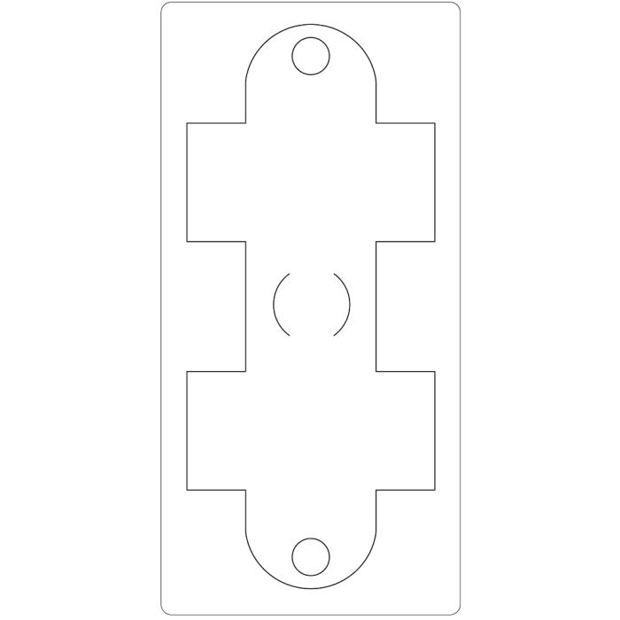 Fustella in acciaio, scatola regalo, misura 15,2x30,37 cm, spess. 15 mm, 1 pz