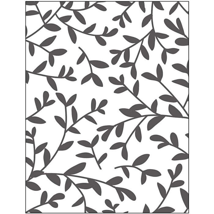 Mascherina per embossing, germogli, misura 11x14 cm, spess. 2 mm, 1 pz