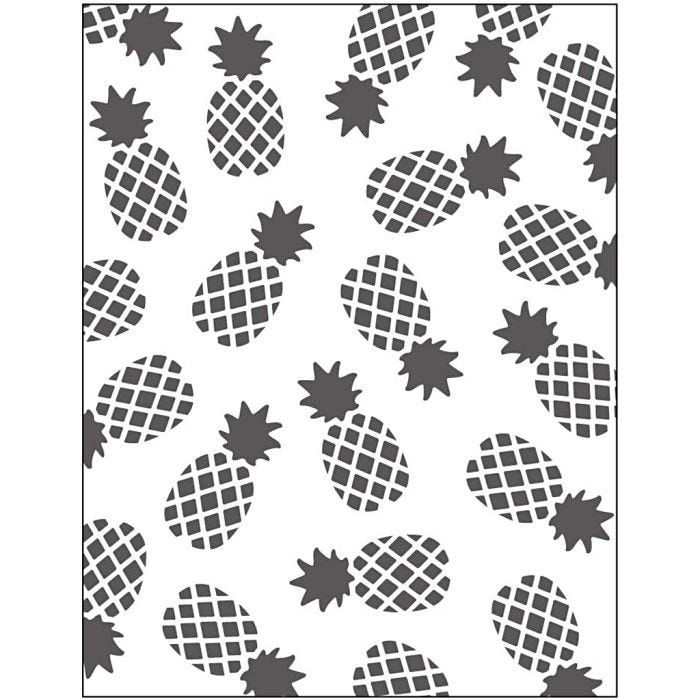 Mascherina per embossing, ananas, misura 11x14 cm, spess. 2 mm, 1 pz
