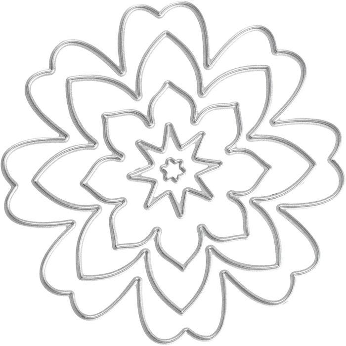 Fustella, fiori, diam 0,5-8 cm, 1 pz