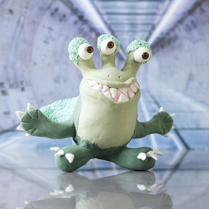Mostro Lulu in Silk Clay® e Foam Clay®