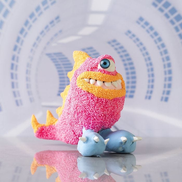 Mostro Freddy in Silk Clay® e Foam Clay®