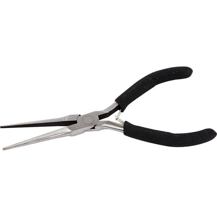 Pinze a becchi piatti lunghi, L: 55 mm, L: 2-6 mm, 1 pz