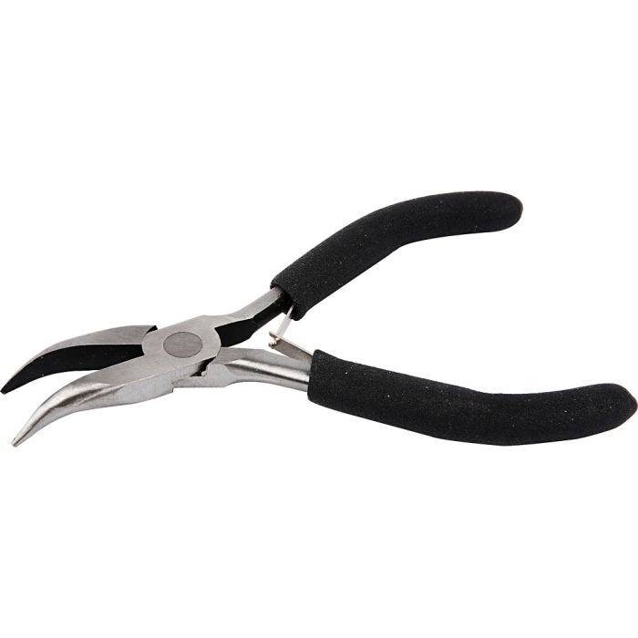 Pinze a becchi curvi, L: 12,4 cm, 1 pz