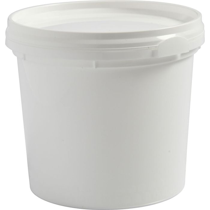 Secchiello di plastica con tappo, H: 9,5 cm, diam 9,2 cm, 300 ml, 20 pz/ 1 conf.