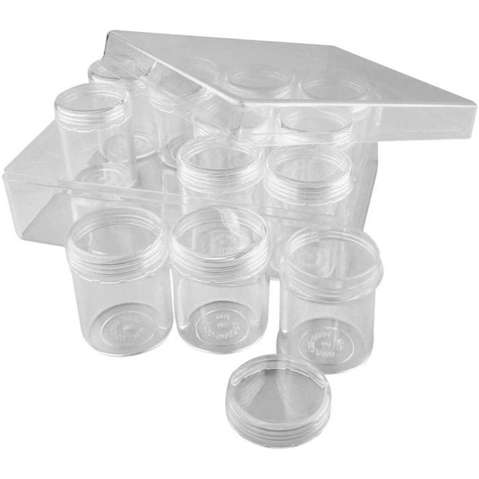 Contenitori, H: 47 mm, diam 37 mm, 35 ml, 12 pz/ 1 set
