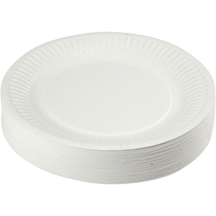 Piatti di carta, diam 18 cm, 100 pz/ 1 conf.