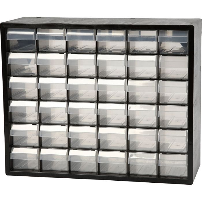Armadietto a scomparti, dim. PC 36, misura 33x40,7x14,1 cm, misura buco 60x50 mm, 1 set