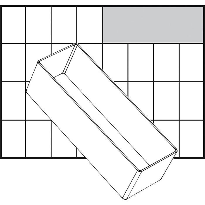 Scatola inserto, dim. A8-2, H: 47 mm, misura 157x55 mm, 1 pz