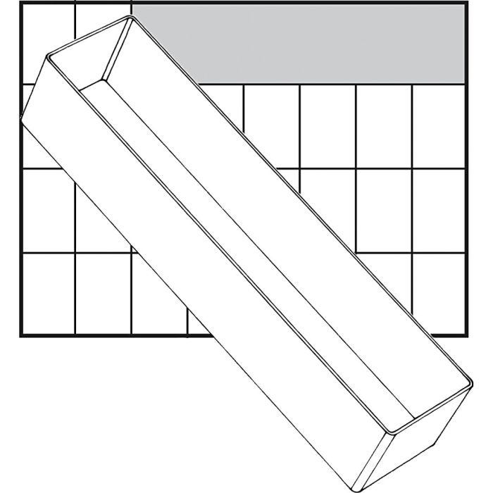 Scatola inserto, dim. A8-3, H: 47 mm, misura 235x55 mm, 1 pz