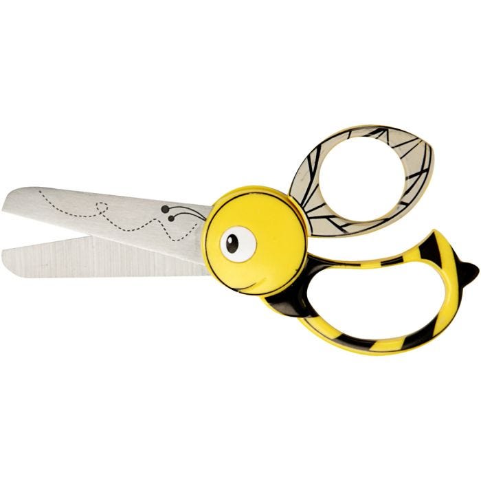 Fiskars Forbici Animali per Bambini, ape, L: 13 cm, 1 pz