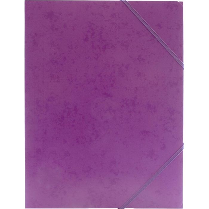 Cartella con elastico e linguetta, A4, misura 22,9×32,4 cm, viola, 1 pz