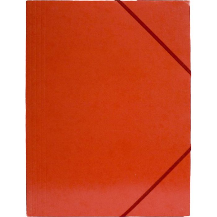 Cartella con elastico e linguetta, A4, misura 22,9×32,4 cm, rosso, 1 pz