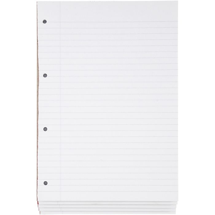 Blocco di fogli, righe, A4, misura 21x29,7 cm, 5 pz/ 1 conf.
