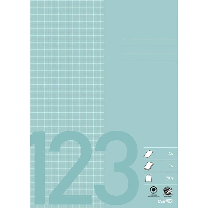 A4, Numero di pagina 32, 70 g, blu, 1 pz