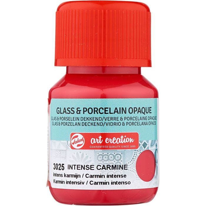 vernice per ceramica e porcellana, rosso, 30 ml/ 1 bott.