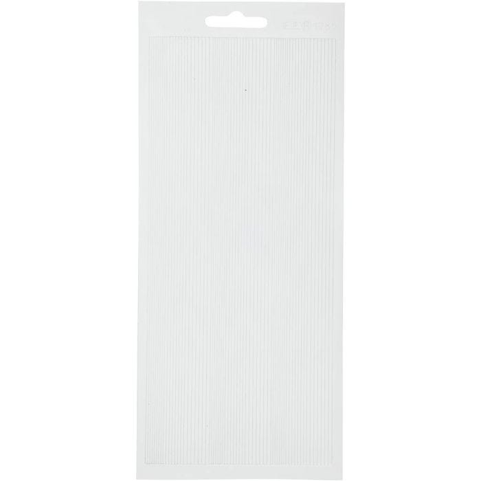 Stickers, bordi, foglio 10x23 cm, bianco, 1 fgl.