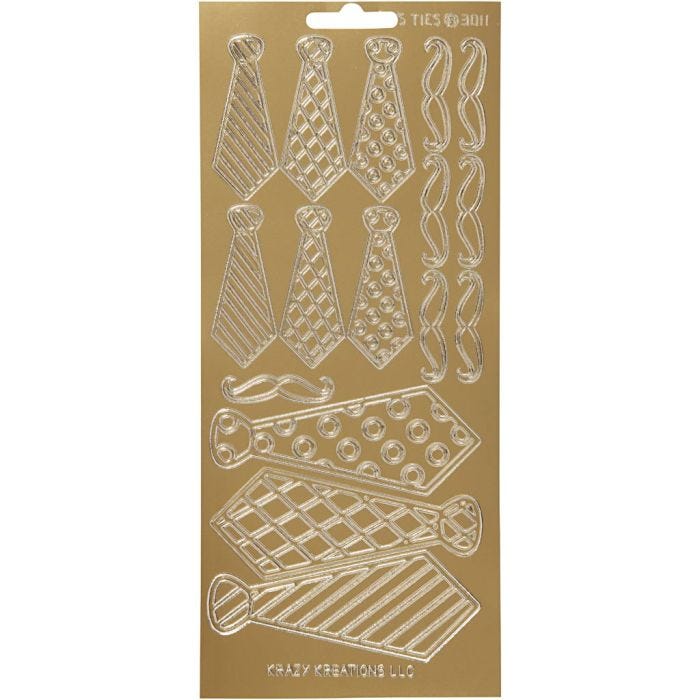 Stickers, nodi, foglio 10x23 cm, oro, 1 fgl.