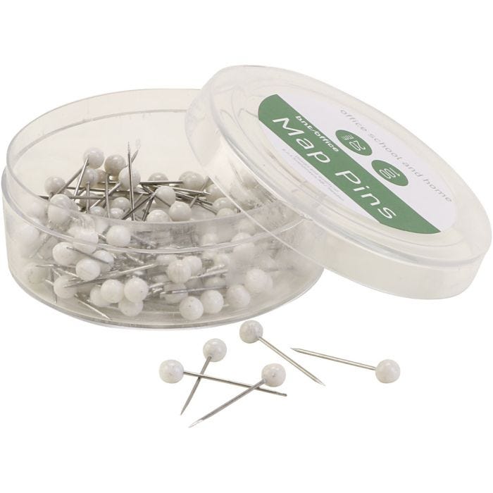 Puntine, bianco, 100 pz/ 1 conf.