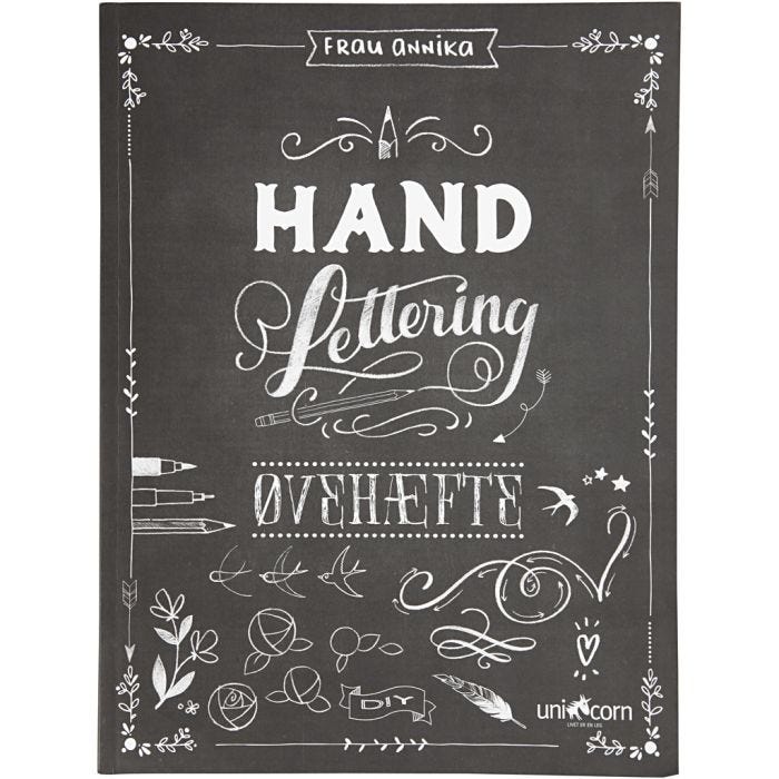 Hand Lettering - esercizi, misura 21x28 cm, spess. 1 cm, Numero di pagina 63, 1 pz