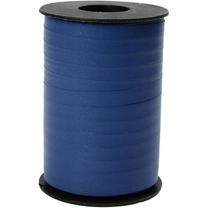 Nastro arricciabile, L: 10 mm, opaco, blu, 250 m/ 1 rot.