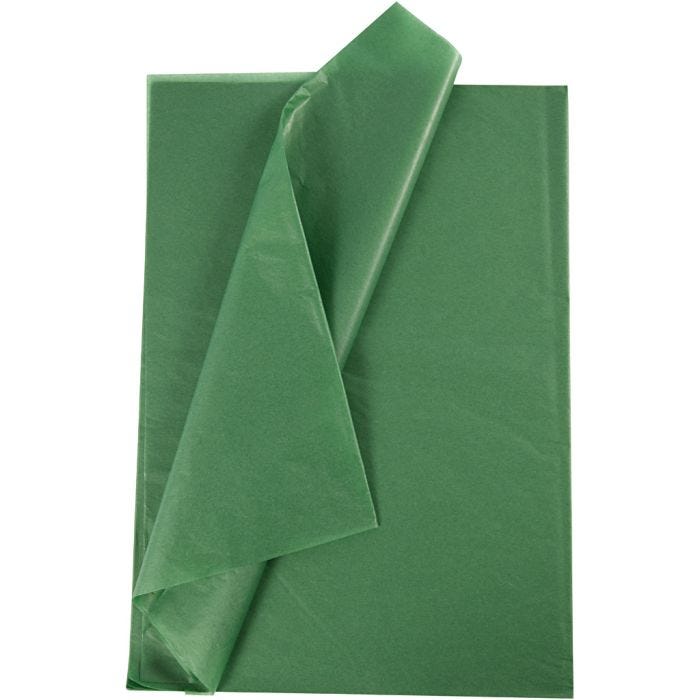 Carta Velina, foglio 50x70 cm, 17 g, verde, 10 fgl./ 1 conf.