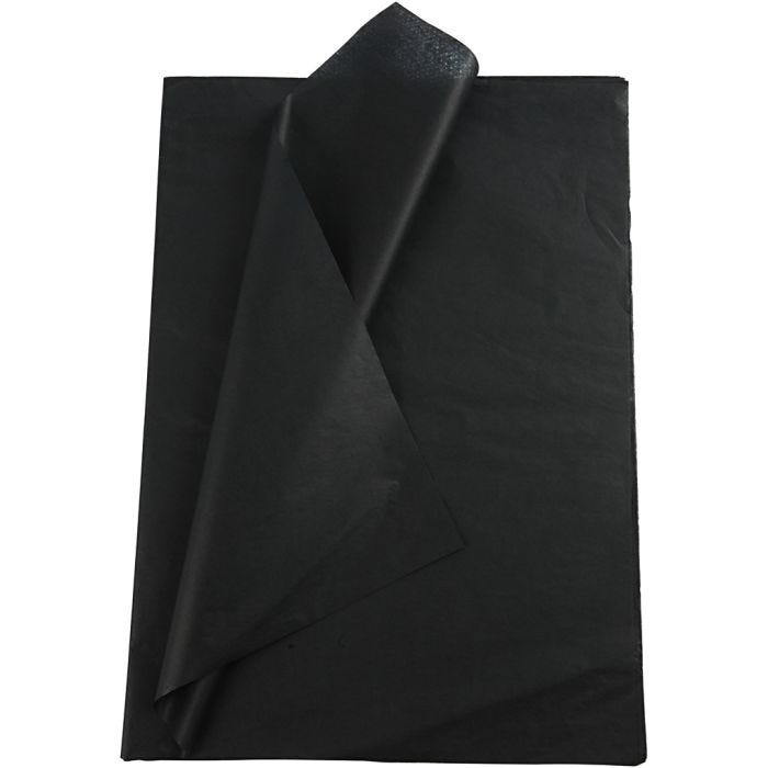 Carta Velina, foglio 50x70 cm, 17 g, nero, 10 fgl./ 1 conf.