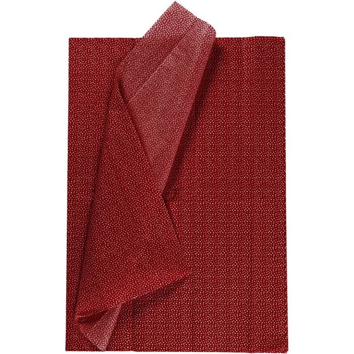 Carta velina, foglio 50x70 cm, 14 g, rosso, 6 fgl./ 1 conf.