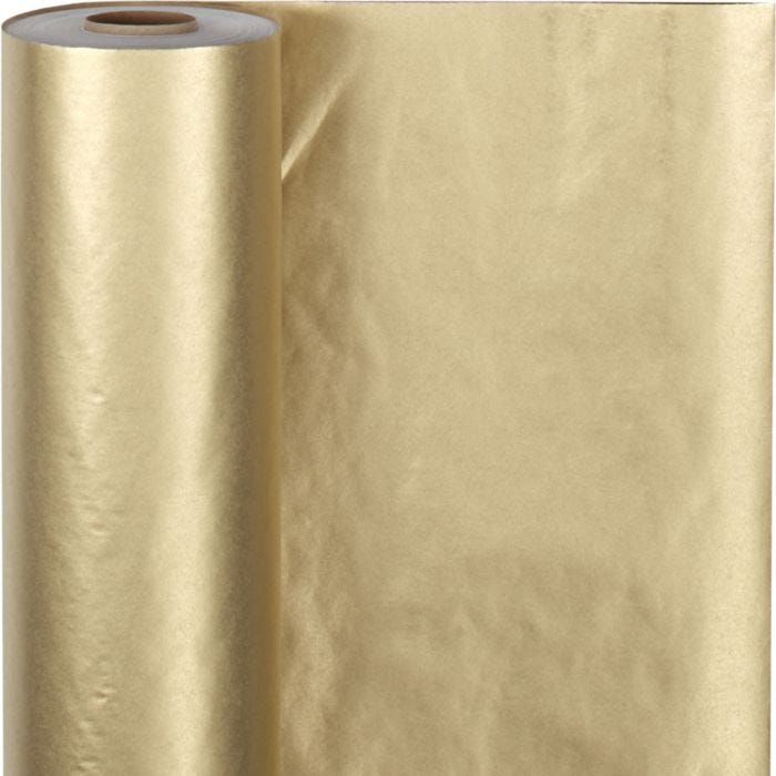 Carta regalo, L: 50 cm, 60 g, oro, 100 m/ 1 rot.