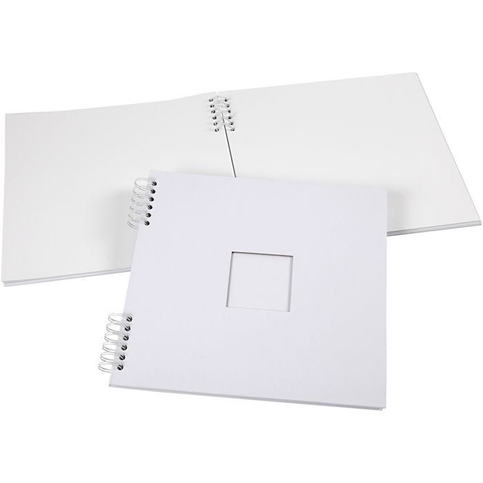 Blocco per schizzi ad anelli, misura 30,5x30,5 cm, 250 g, bianco, 1 pz
