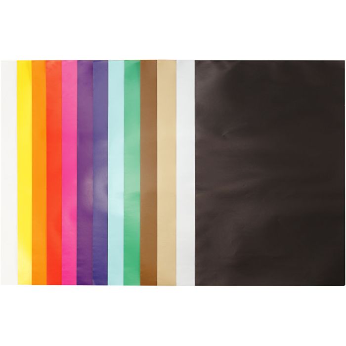 Carta Smaltata, foglio 24x32 cm, 80 g, colori asst., 50 fgl./ 1 conf.