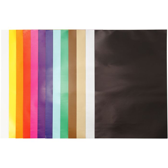 Carta Smaltata, foglio 32x48 cm, 80 g, colori asst., 100 fgl./ 1 conf.