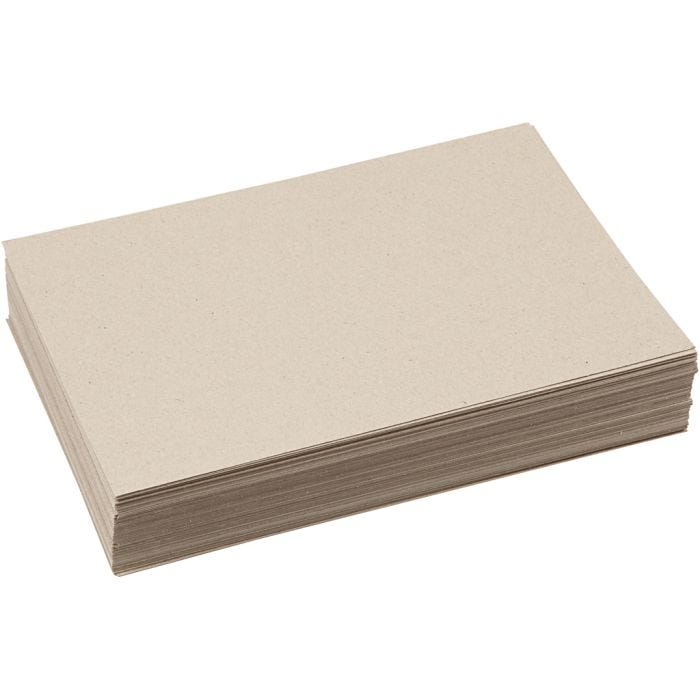 Cartoncino Riciclato, A4, foglio 210x297 mm, 225 g, grigio marrone, 125 fgl./ 1 conf.
