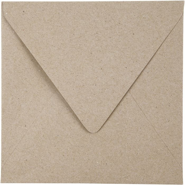 Busta riciclata, dim. busta 16x16 cm, 120 g, natural, 50 pz/ 1 conf.
