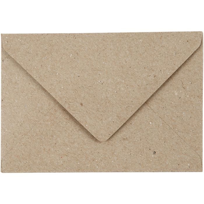 Busta riciclata, dim. busta 7,8x11,5 cm, 120 g, natural, 50 pz/ 1 conf.