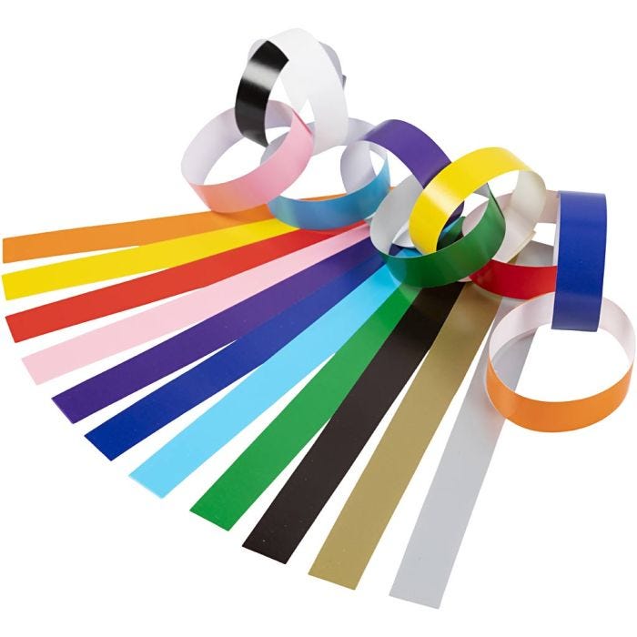 Catene di Carta, L: 16 cm, L: 15 mm, colori asst., 2400 pz/ 1 conf.