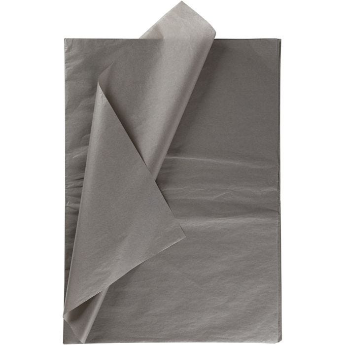Carta velina, foglio 50x70 cm, 17 g, grigio scuro, 25 fgl./ 1 conf.
