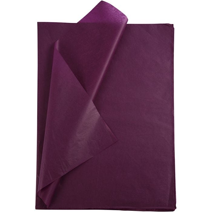 Carta Velina, foglio 50x70 cm, 17 g, bordeaux, 25 fgl./ 1 conf.