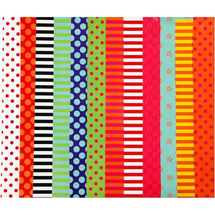 Carta Smaltata, a motivi, foglio 24x32 cm, 80 g, colori asst., 50 fgl. asst./ 1 conf.