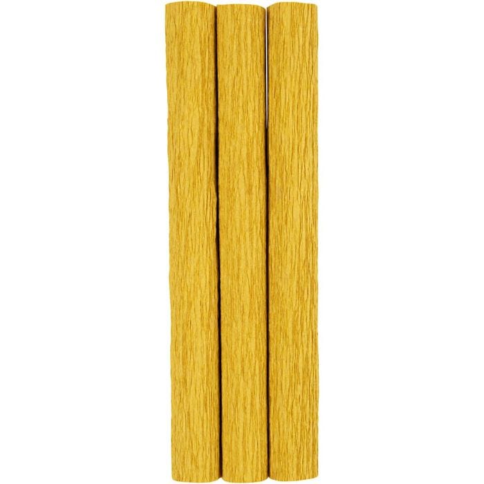 Carta Crespa, foglio 25x60 cm, Proporzione: 180%, 105 g, curry, 3 fgl./ 1 conf.