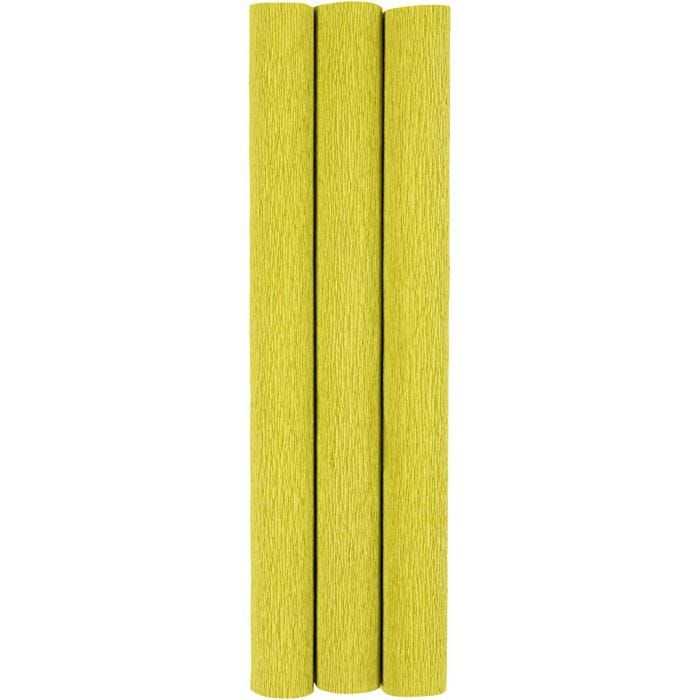Carta Crespa, foglio 25x60 cm, Proporzione: 180%, 105 g, verde chiaro, 3 fgl./ 1 conf.