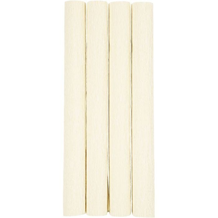 Carta Crespa, foglio 25x60 cm, Proporzione: 180%, 105 g, bianco sporco, 4 fgl./ 1 conf.