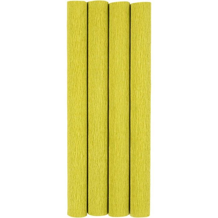 Carta Crespa, foglio 25x60 cm, Proporzione: 180%, 105 g, verde chiaro, 4 fgl./ 1 conf.
