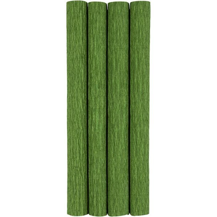 Carta Crespa, foglio 25x60 cm, Proporzione: 180%, 105 g, verde lime, 4 fgl./ 1 conf.