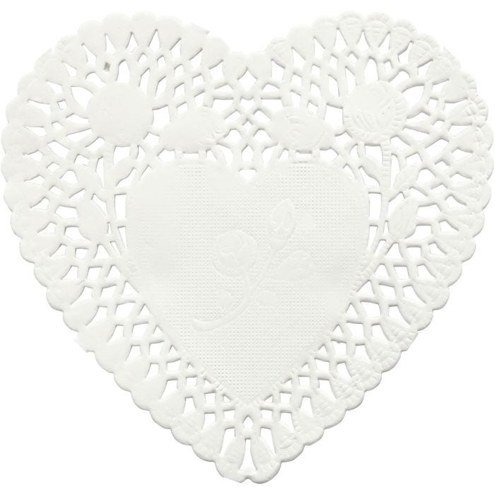 Centrini, cuore, diam 10 cm, 30 pz/ 1 conf.