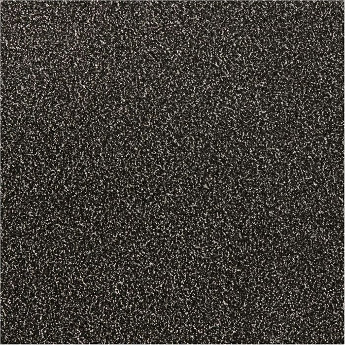 Pellicola glitter, L: 35 cm, spess. 110 my, nero, 2m/ 1 rot.